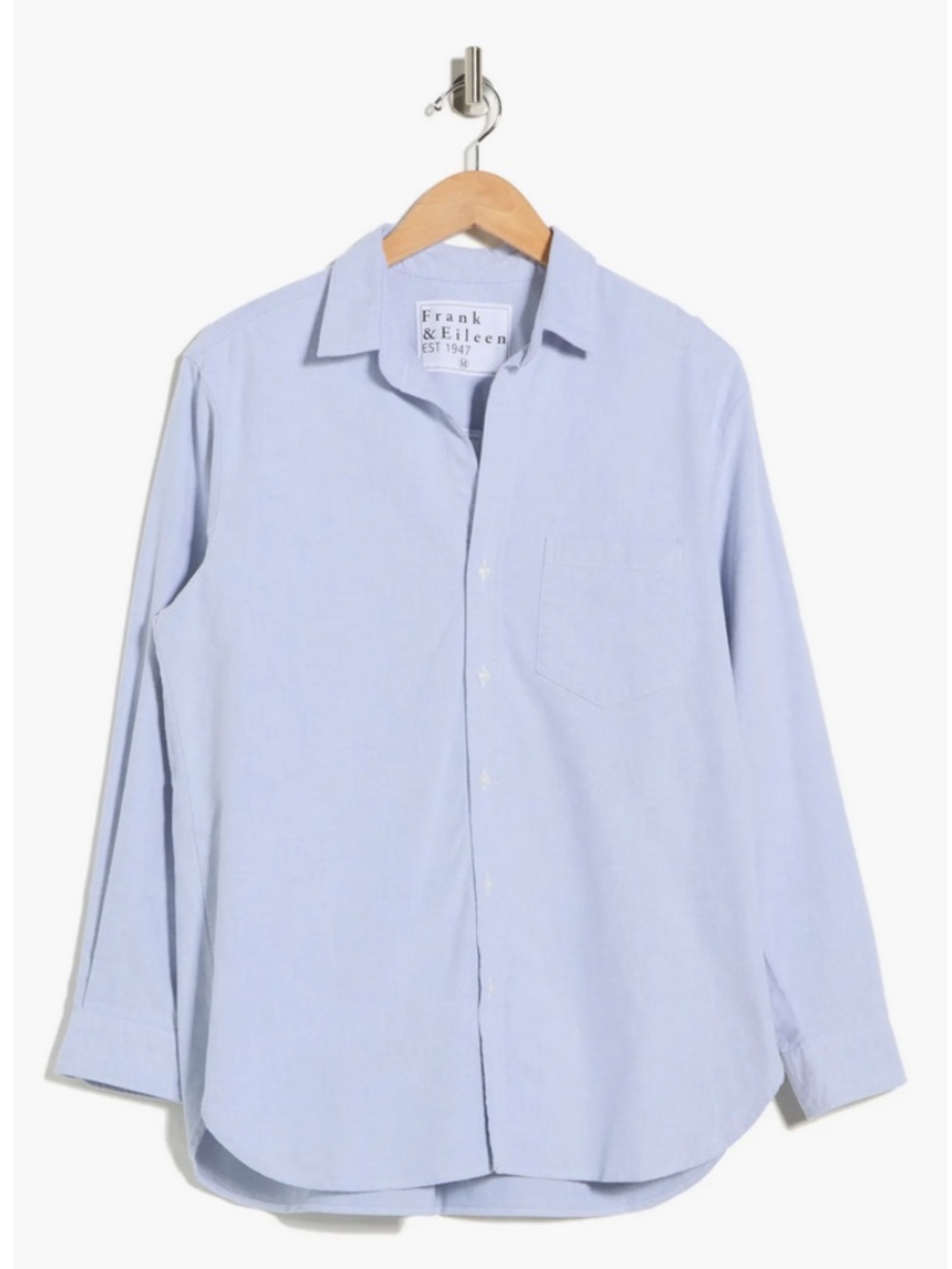 Frank & Eileen Joedy Indigo Oxford Blue Boyfriend Relaxed button up shirt S NWOT